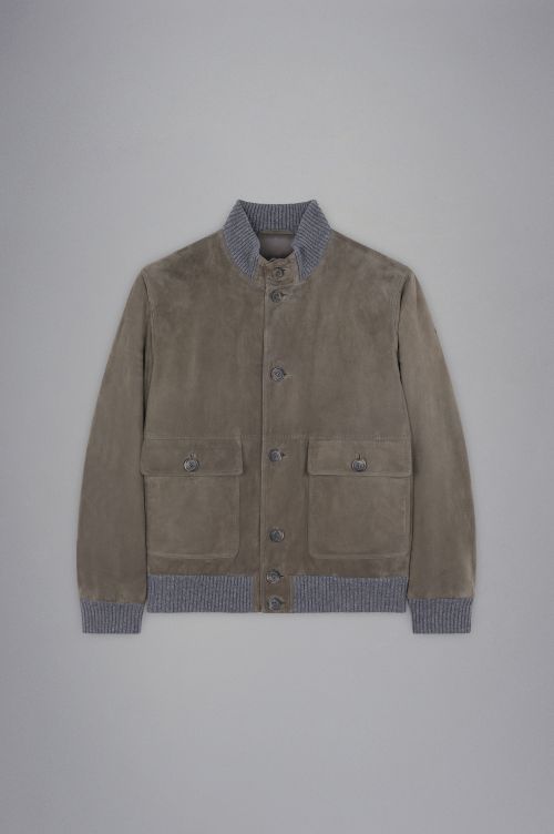 Bomber in suede Aqualeather - immagine 2