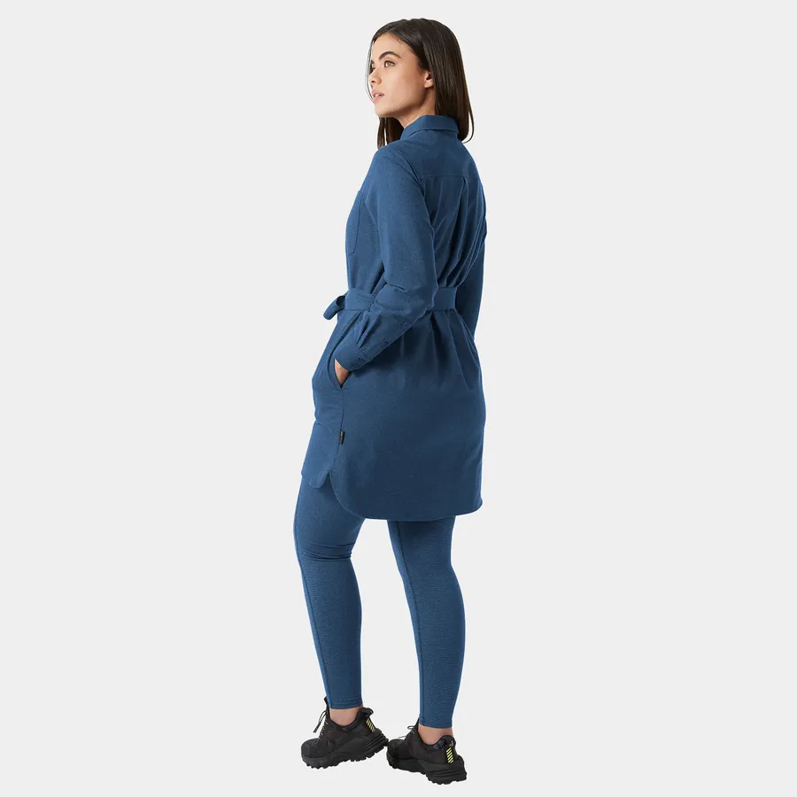 Women's Organic Flannel Shirt Dress - immagine 3